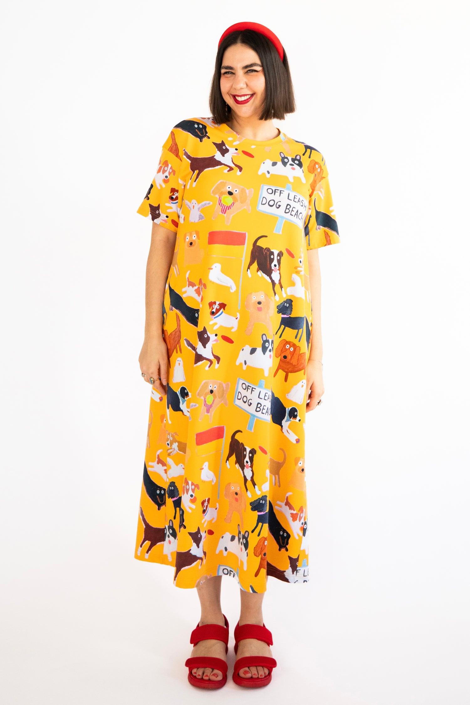 Beach Pups t-shirt dress