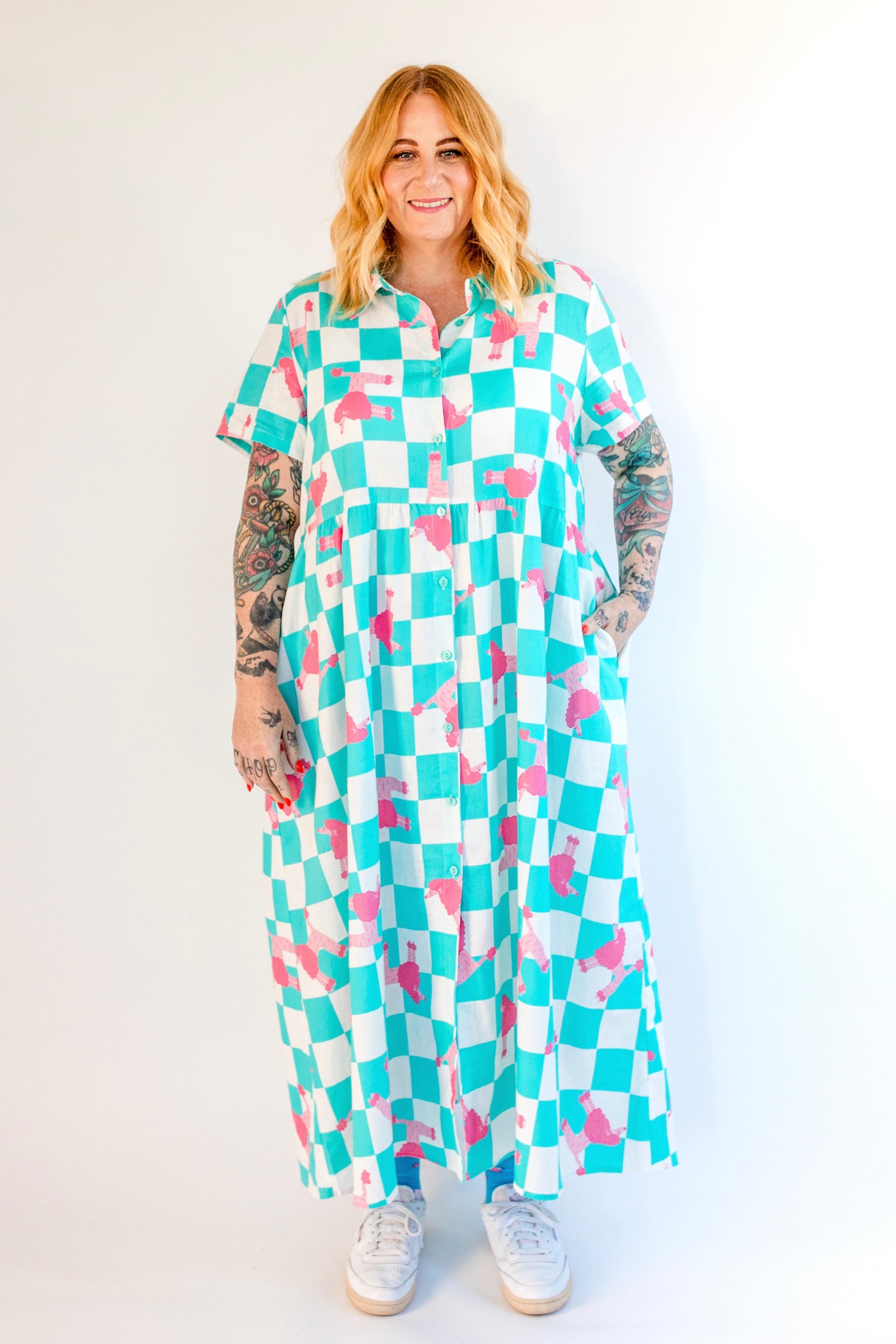 Poodoll Long Shirt Dress