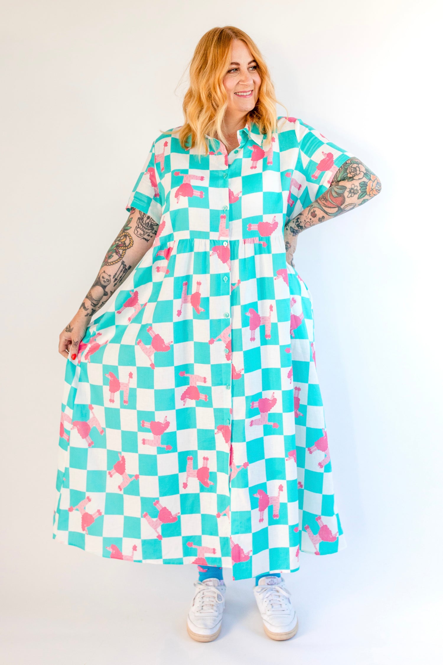 Poodoll Long Shirt Dress