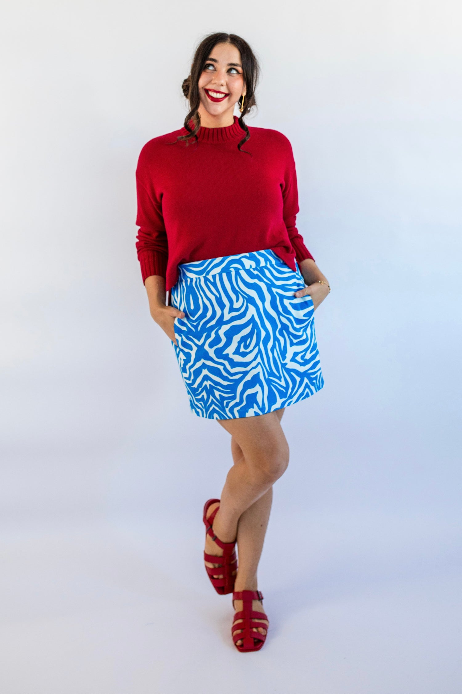 Zebra Hues Mini Skirt